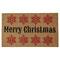 30" Merry Christmas Snowflake Natural Coir Doormat